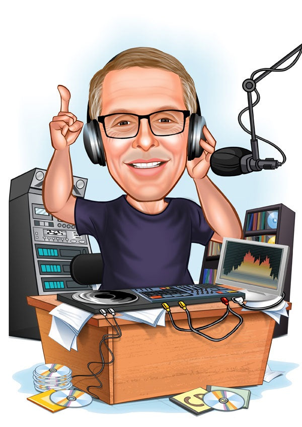 Arbejde & Erhverv tema36 (1 person) - karikaturtegning efter dine fotos - Just Karikatur