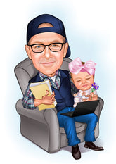 Par tema147 (2 personer) - karikaturtegning efter dine fotos - Just Karikatur