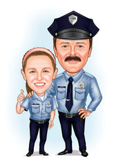 Par tema134 (2 personer) - karikaturtegning efter dine fotos - Just Karikatur