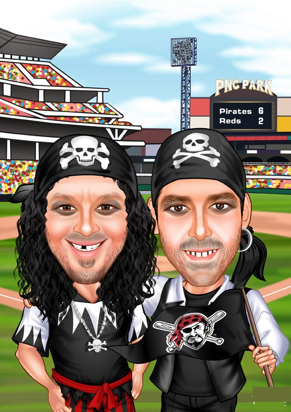 Par tema156 (2 personer) - karikaturtegning efter dine fotos - Just Karikatur