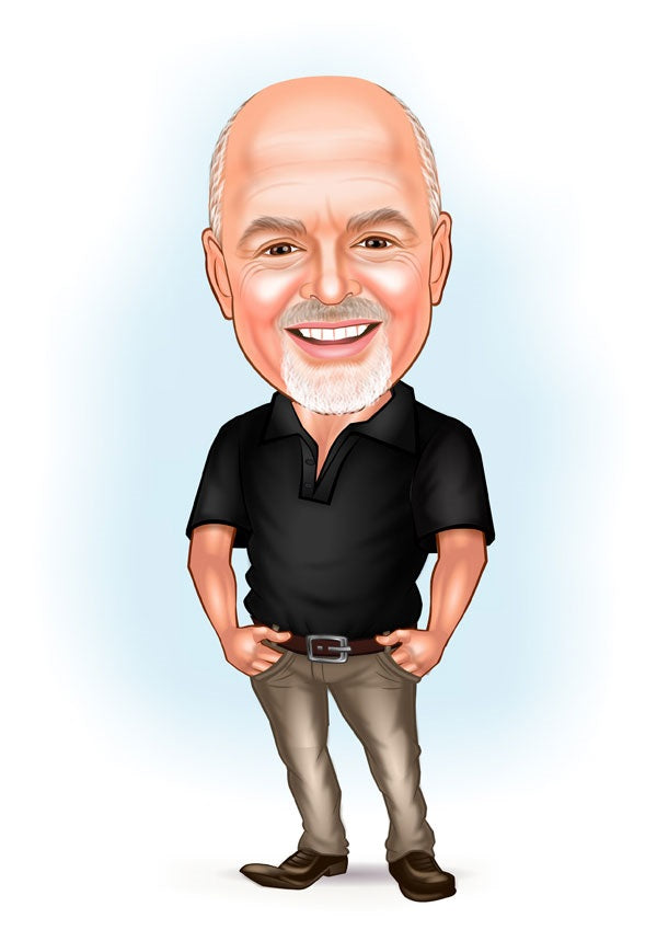 Til ham tema47 (1 person) - karikaturtegning efter dine fotos - Just Karikatur