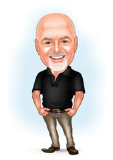 Til ham tema47 (1 person) - karikaturtegning efter dine fotos - Just Karikatur