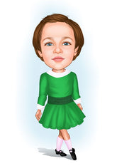 Børn tema14 (1 person) - karikaturtegning efter dine fotos - Just Karikatur