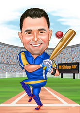 Sports tema39 (1 person) - karikaturtegning efter dine fotos - Just Karikatur