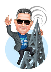 Arbejde & Erhverv tema30 (1 person) - karikaturtegning efter dine fotos - Just Karikatur