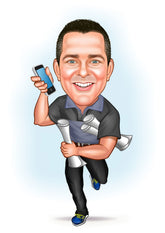 Håndværker tema11 (1 person) - karikaturtegning efter dine fotos - Just Karikatur