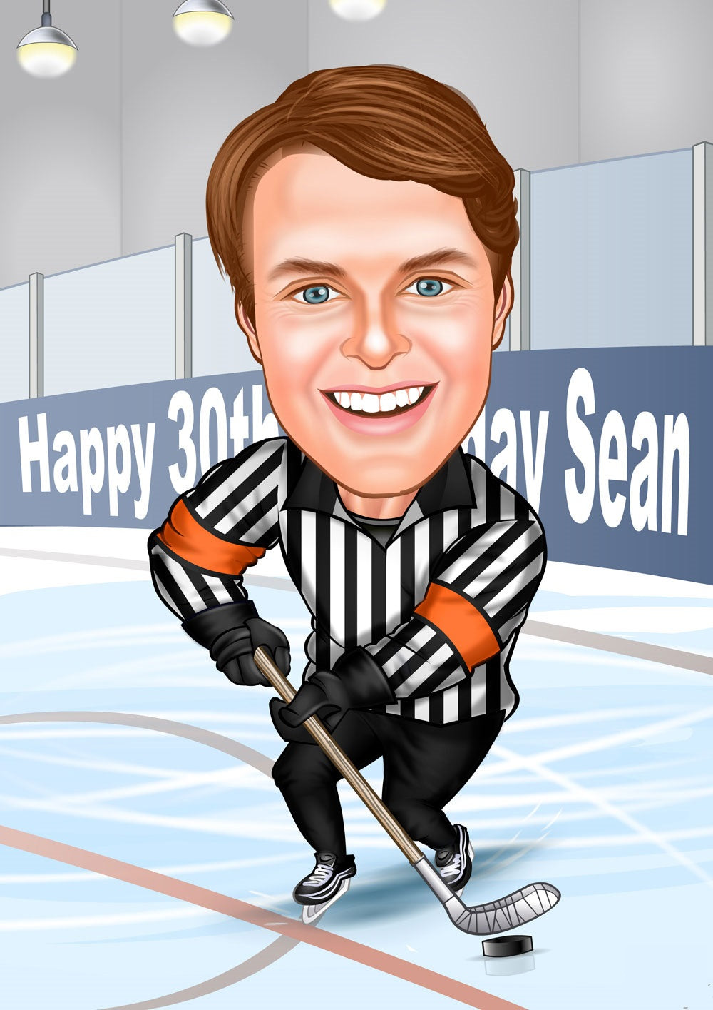 Sports tema12 (1 person) - karikaturtegning efter dine fotos - Just Karikatur