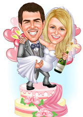 Par tema33 (2 personer) - karikaturtegning efter dine fotos - Just Karikatur