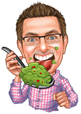 Til ham tema34 (1 person) - karikaturtegning efter dine fotos - Just Karikatur