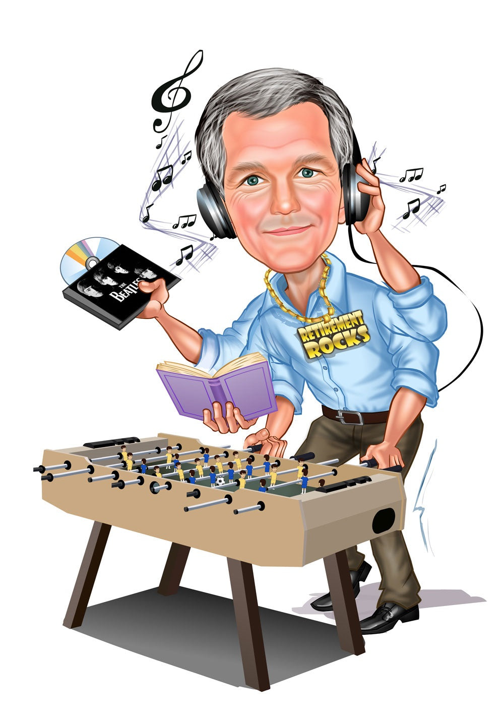 Til ham tema33 (1 person) - karikaturtegning efter dine fotos - Just Karikatur