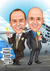 Par tema172 (2 personer) - karikaturtegning efter dine fotos - Just Karikatur