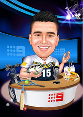 Arbejde & Erhverv tema55 (1 person) - karikaturtegning efter dine fotos - Just Karikatur