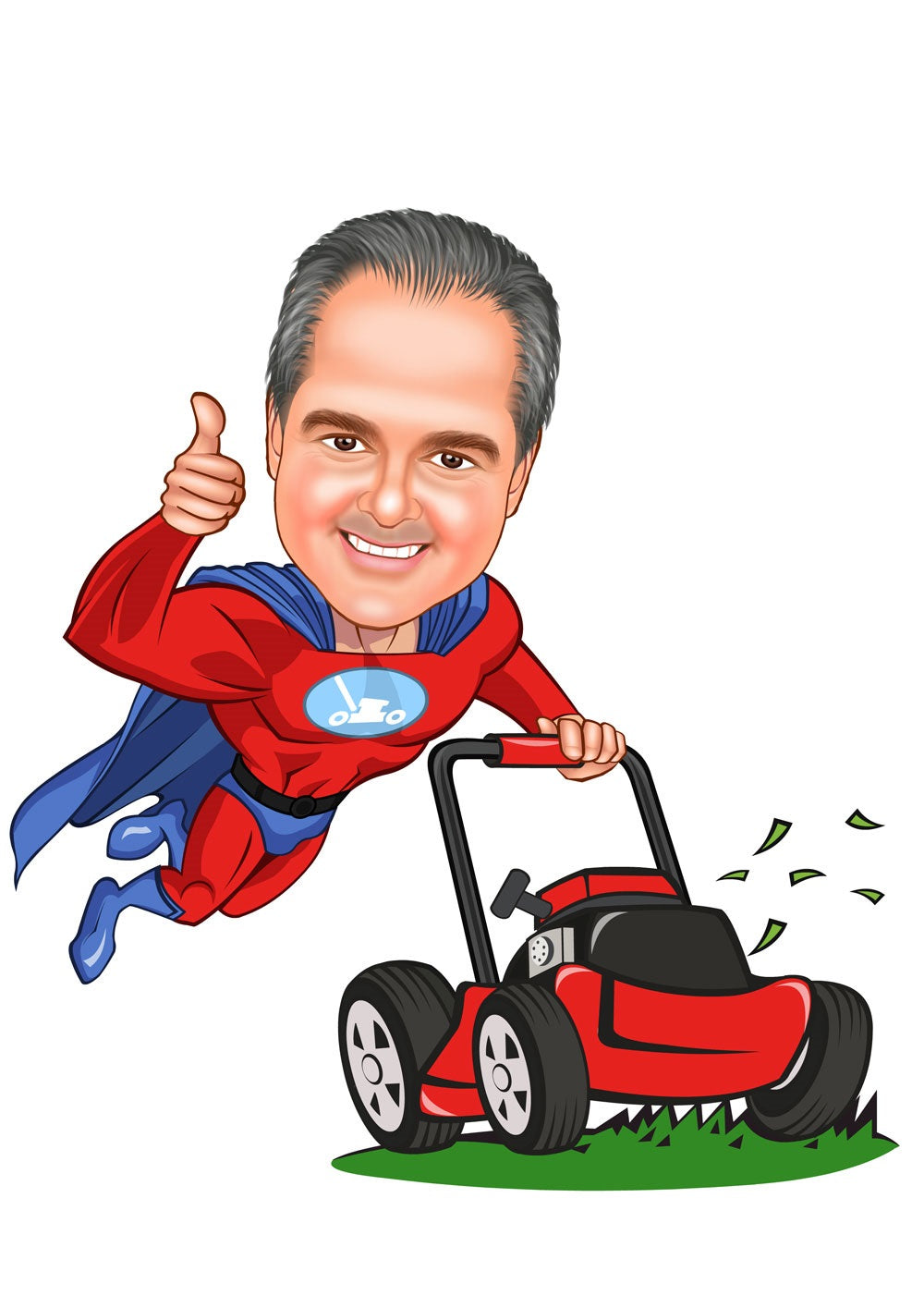 Arbejde & Erhverv tema53 (1 person) - karikaturtegning efter dine fotos - Just Karikatur