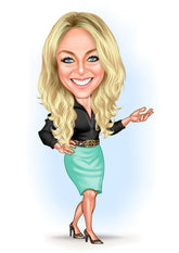 Virksomhed tema39 (1 person) - karikaturtegning efter dine fotos - Just Karikatur