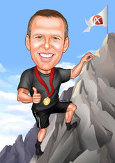 Sports tema15 (1 person) - karikaturtegning efter dine fotos - Just Karikatur