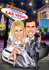 Par tema27 (2 personer) - karikaturtegning efter dine fotos - Just Karikatur