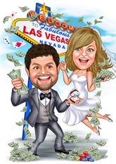 Par tema26 (2 personer) - karikaturtegning efter dine fotos - Just Karikatur