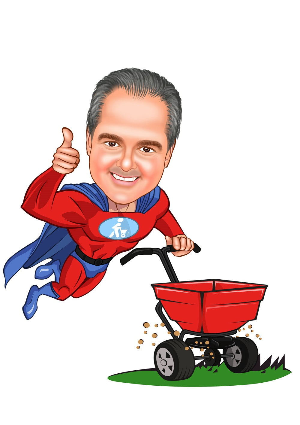 Arbejde & Erhverv tema35 (1 person) - karikaturtegning efter dine fotos - Just Karikatur