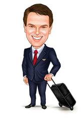 Arbejde & Erhverv tema31 (1 person) - karikaturtegning efter dine fotos - Just Karikatur