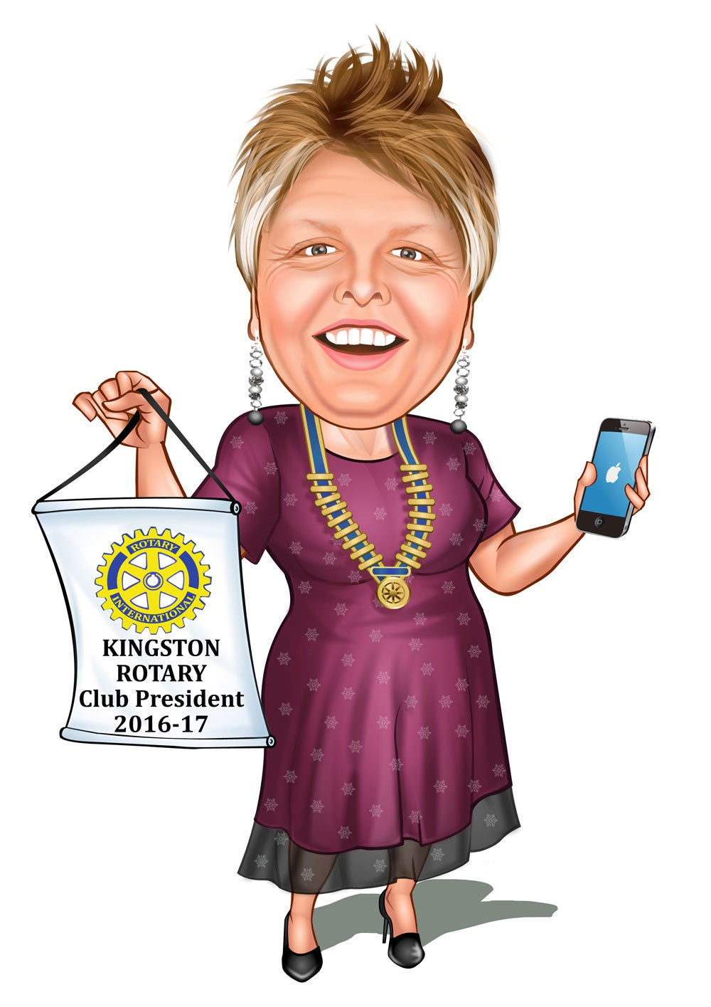 Arbejde & Erhverv tema4 (1 person) - karikaturtegning efter dine fotos - Just Karikatur