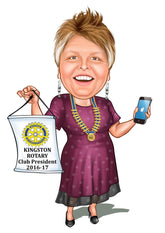 Arbejde & Erhverv tema4 (1 person) - karikaturtegning efter dine fotos - Just Karikatur