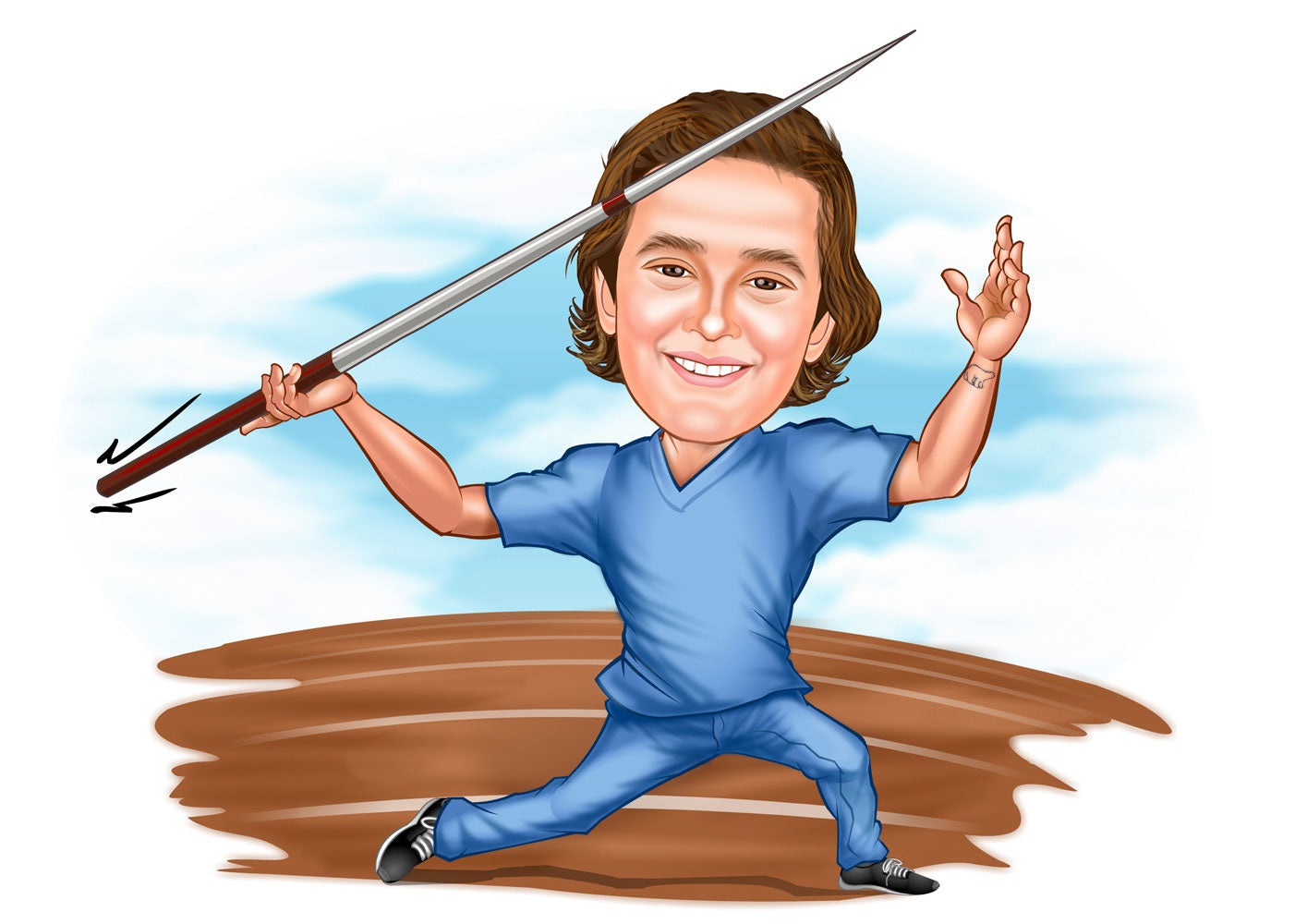 Medicinsk tema15 (1 person) - karikaturtegning efter dine fotos - Just Karikatur