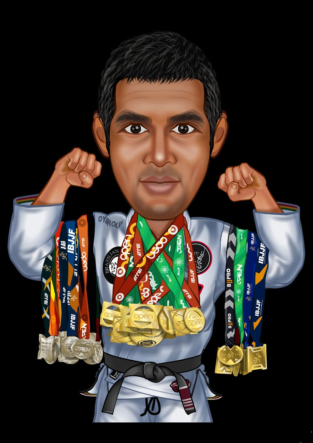 Sports tema4 (1 person) - karikaturtegning efter dine fotos - Just Karikatur