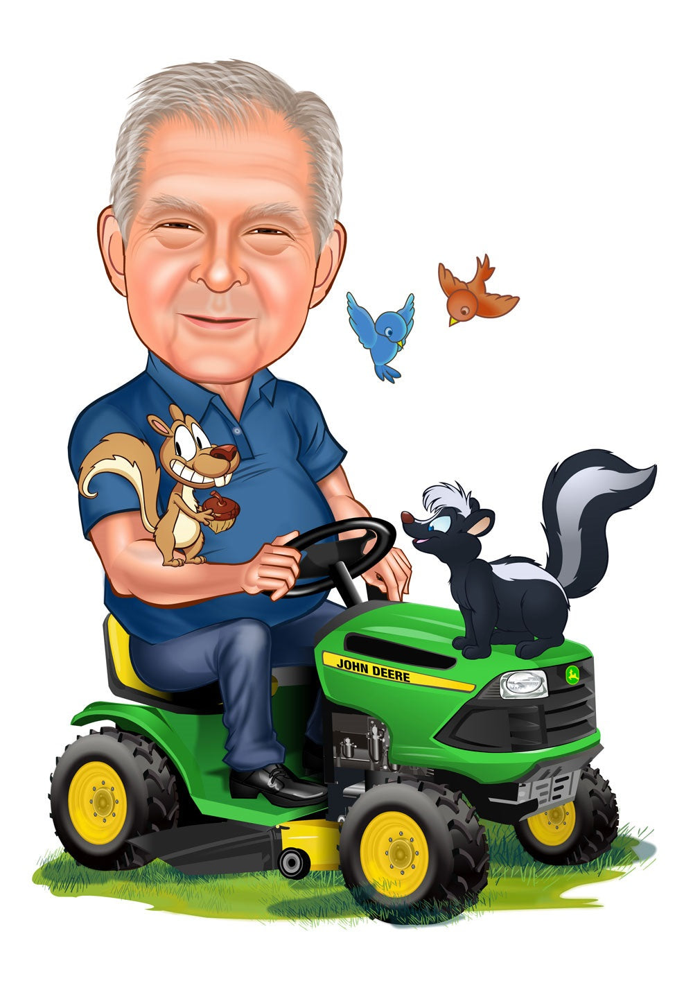 Arbejde & Erhverv tema26 (1 person) - karikaturtegning efter dine fotos - Just Karikatur