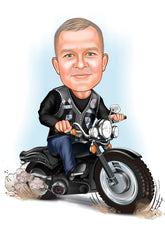 Til ham tema26 (1 person) - karikaturtegning efter dine fotos - Just Karikatur