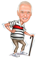 Til ham tema25 (1 person) - karikaturtegning efter dine fotos - Just Karikatur