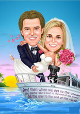 Par tema17 (2 personer) - karikaturtegning efter dine fotos - Just Karikatur