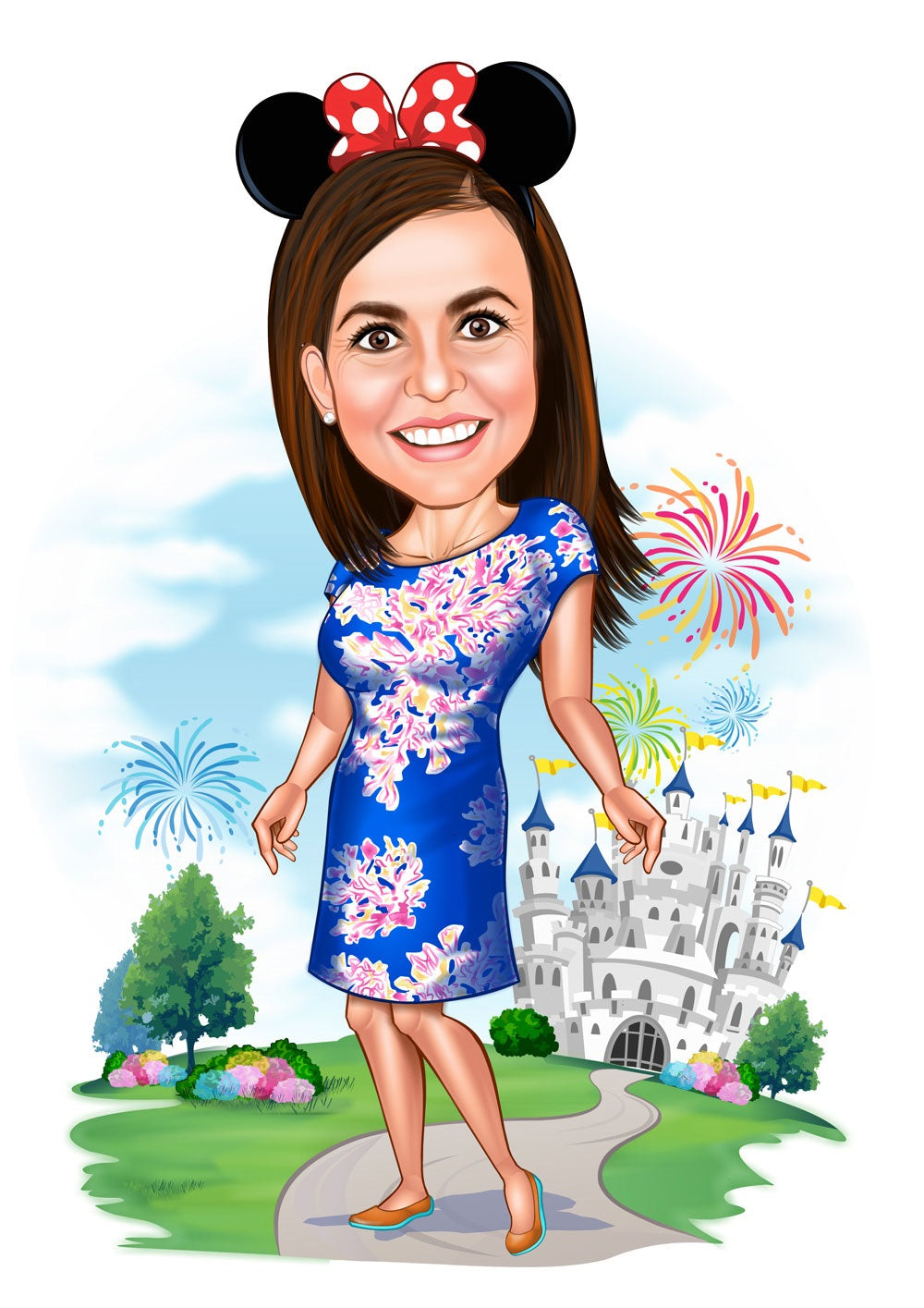 Arbejde & Erhverv tema3 (1 person) - karikaturtegning efter dine fotos - Just Karikatur