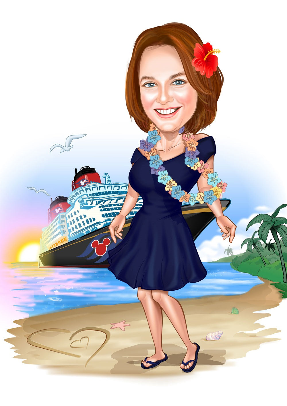 Arbejde & Erhverv tema2 (1 person) - karikaturtegning efter dine fotos - Just Karikatur