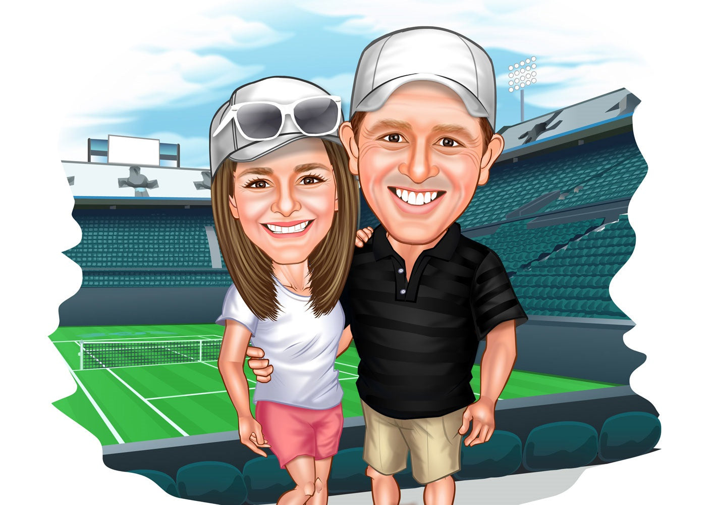 Par tema249 (2 personer) - karikaturtegning efter dine fotos - Just Karikatur