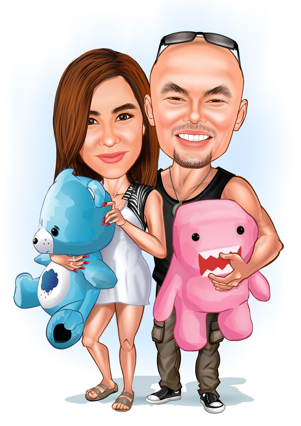 Par tema119 (2 personer) - karikaturtegning efter dine fotos - Just Karikatur