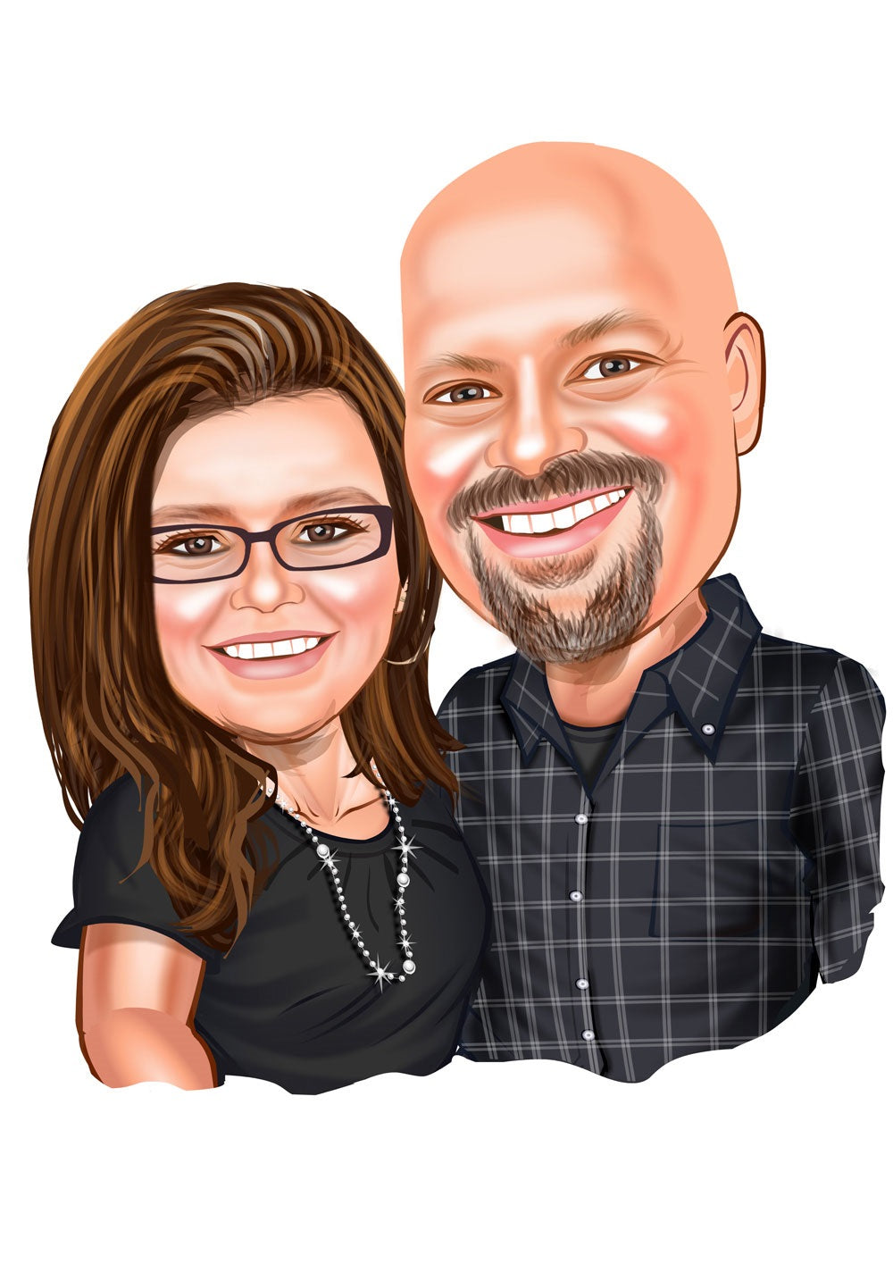 Par tema118 (2 personer) - karikaturtegning efter dine fotos - Just Karikatur