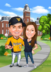 Par tema116 (2 personer) - karikaturtegning efter dine fotos - Just Karikatur