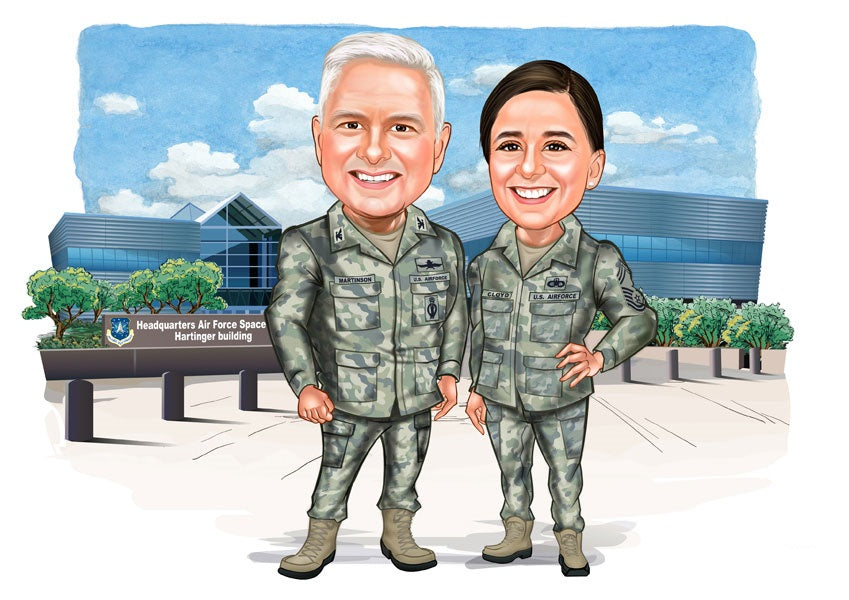 Par tema242 (2 personer) - karikaturtegning efter dine fotos - Just Karikatur