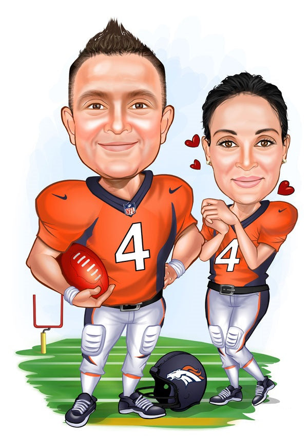 Par tema109 (2 personer) - karikaturtegning efter dine fotos - Just Karikatur