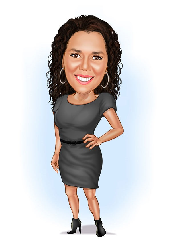 Virksomhed tema42 (1 person) - karikaturtegning efter dine fotos - Just Karikatur