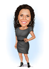 Virksomhed tema42 (1 person) - karikaturtegning efter dine fotos - Just Karikatur