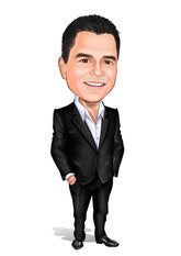 Virksomhed tema38 (1 person) - karikaturtegning efter dine fotos - Just Karikatur