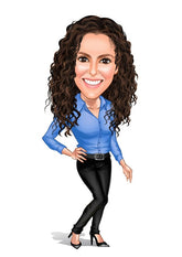 Virksomhed tema37 (1 person) - karikaturtegning efter dine fotos - Just Karikatur