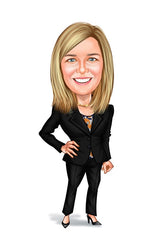 Virksomhed tema80 (1 person) - karikaturtegning efter dine fotos - Just Karikatur