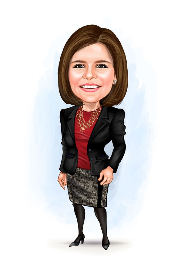 Virksomhed tema13 (1 person) - karikaturtegning efter dine fotos - Just Karikatur