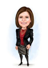 Virksomhed tema13 (1 person) - karikaturtegning efter dine fotos - Just Karikatur