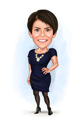 Virksomhed tema12 (1 person) - karikaturtegning efter dine fotos - Just Karikatur