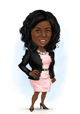 Virksomhed tema11 (1 person) - karikaturtegning efter dine fotos - Just Karikatur