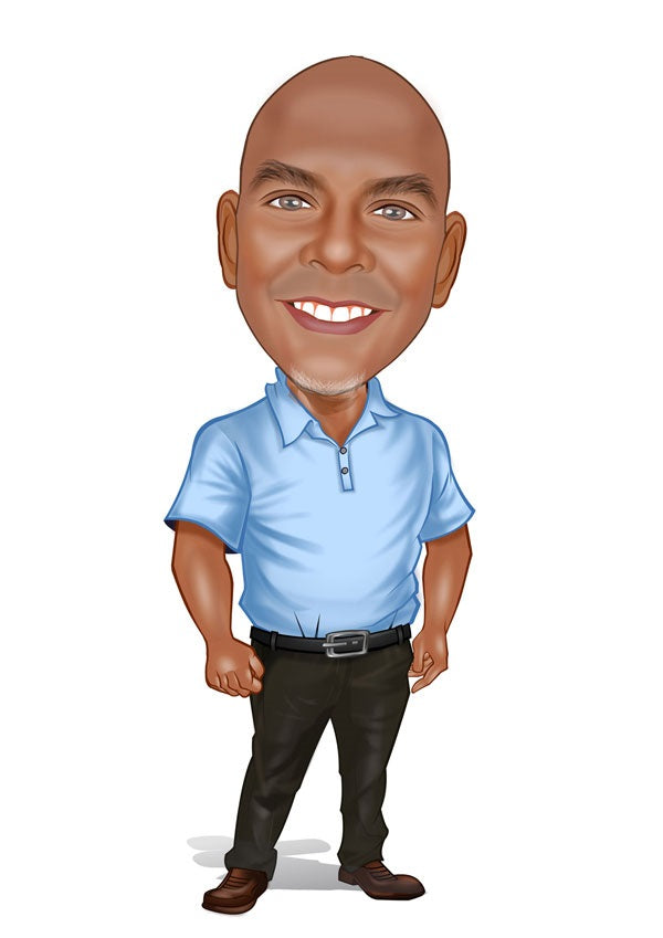 Til ham tema17 (1 person) - karikaturtegning efter dine fotos - Just Karikatur