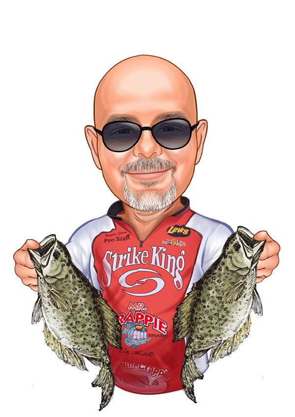 Til ham tema10 (1 person) - karikaturtegning efter dine fotos - Just Karikatur